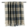 thumbnail image 5 of Farmhouse Plaid Throw 50x60" with 3" Fringe, French Blue, 5 of 7