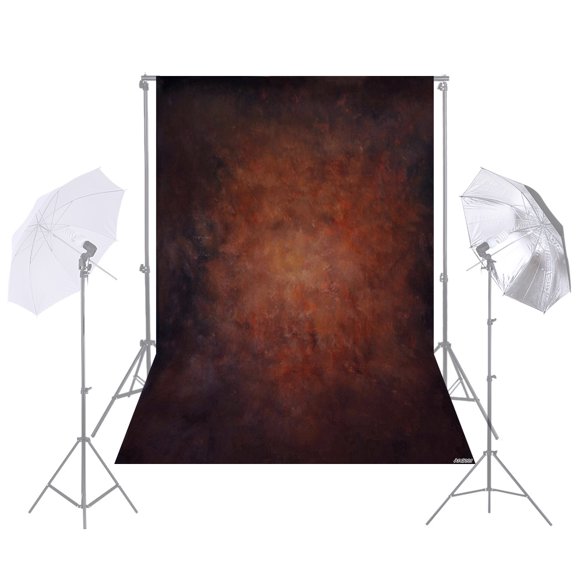 Andoer 1.5 * 2.1m/5 * 7ft Photography Background Brown Retro Wall Backdrop for DSLR Camera Photo Studio Video Weeding Decor