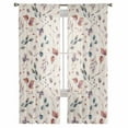 thumbnail image 7 of Sheer Curtains 108 inches Long, Fall Leaf Vintage Autumn Leaf Plant Light Filtering Sheer Window Curtains Rod Pocket Voile Drapes for Bedroom Living Room, 52"W x 108"L 2 Panels, 7 of 7