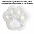 thumbnail image 3 of Cat Paw Squishy Toy with White Pearl Glitter, 1-Pack, Translucent Slow Rising Stress Ball for Adults, 3 of 3