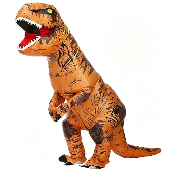 Coolmade Adult Inflatable T‑Rex Dinosaur Costume, Blow Up Unisex Halloween Cosplay Party Outfit, One Size