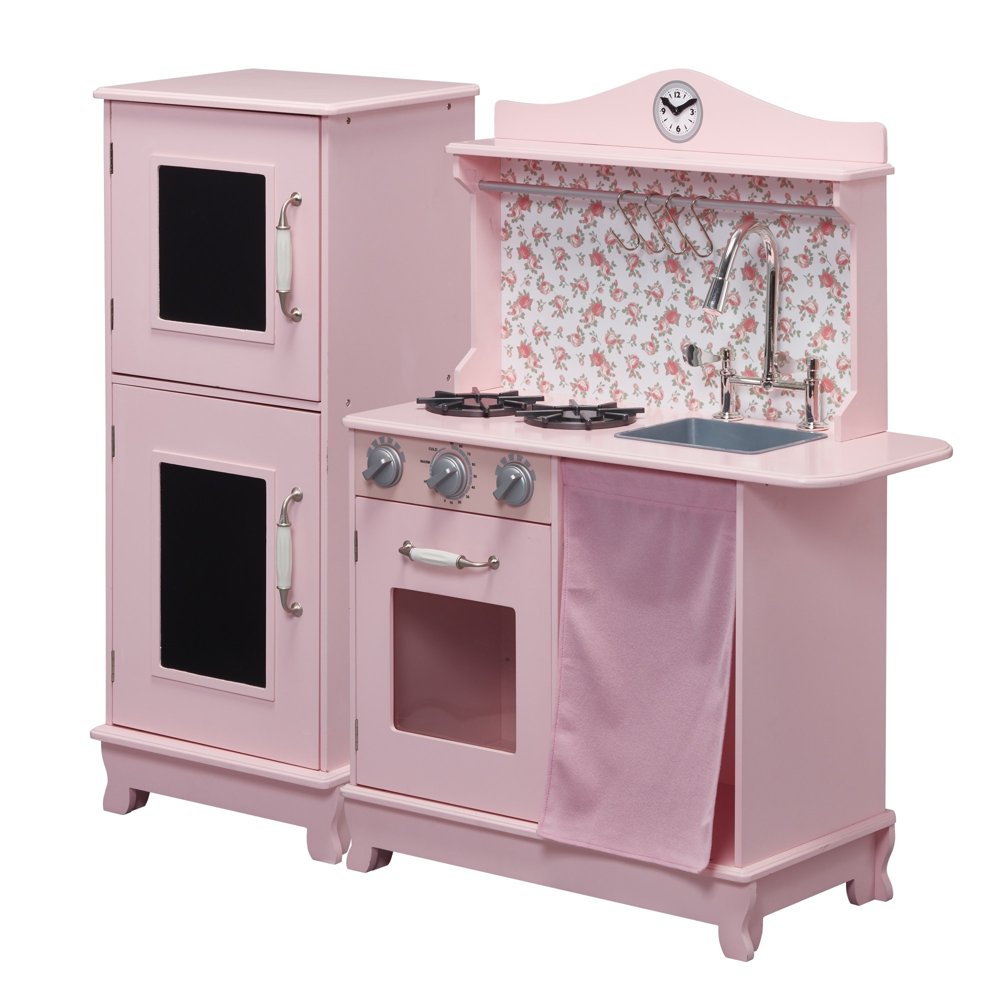 Teamson Kids Sunday Brunch Wooden Play Kitchen Pink