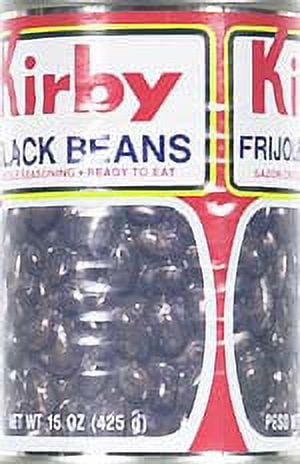 (6 pack) Goya Kirby Black Beans 15 oz Can - Rich in Protein & Fiber