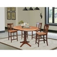thumbnail image 3 of 36" Round Counter Height Table with 4 San Remo Stools - Cinnamon/Espresso- 5 Piece Set, 3 of 3