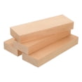 thumbnail image 1 of Uxcell 4Pcs Bloque de madera de tilo para tallar 0.8"x2"x6" Bloques de madera cuadrada para decoración de artes DIY, 1 of 7