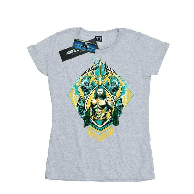 DC Comics T-Shirt en Coton Aquaman The Trench Crest pour Femmes