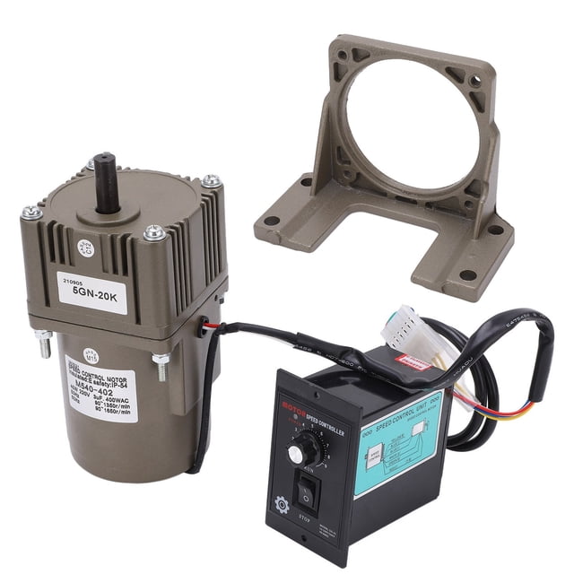 AC 220V 40W Single Phase Asynchronous Gear Motor Deceleration Adjustable Speed (20K)