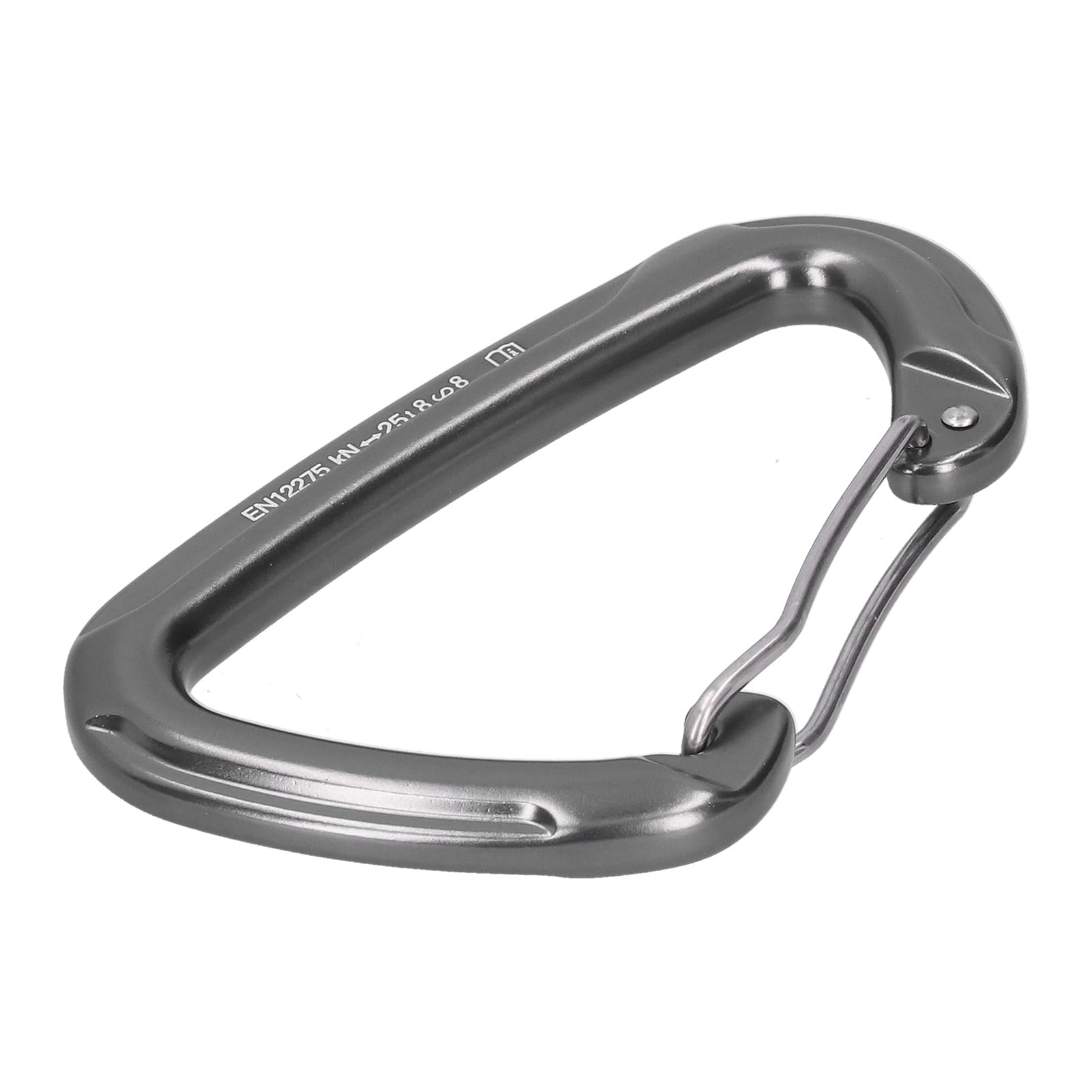 D Shape Carabiner, Aluminum Alloy High Load Bearing Capacity Elastic Lock Design Climbing