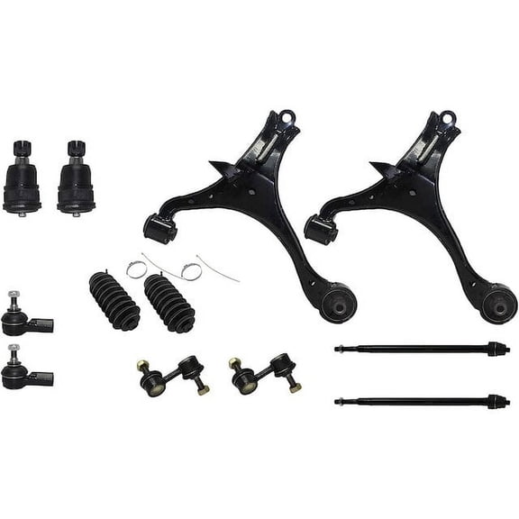Front Control Arm Ball Joint Tie Rod and Sway Bar Link Kit - Compatible with 2001 - 2005 Honda Civic 2002 2003 2004