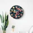 thumbnail image 4 of 10 Inch Wall Clock Battery Operated Silent Clock Decorative for Office, Kitchen, Outdoor, Living Room，Vintage Floral Print Pattern Peony Flower Chic, 4 of 4