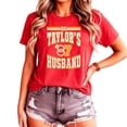thumbnail image 2 of Go Taylor's Husband Shirt for Women & Girls Funny Football Game Day Tee with Wedding Rings Vintage Red Shirt Large, 2 of 7