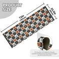 thumbnail image 2 of Ryvnso Pumpkins on Checkered Bedroom Runner Rug 2'x6' Hallway Area Carpet Non Slip Entryway Mat with Tassels, 2 of 8