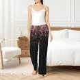 thumbnail image 5 of Uemuo Rose Gold Glitter1 Pattern Women's Wide Leg Palazzo Lounge Pants with Pockets Light Weight Loose Comfy Casual Pajama Pants-, 5 of 9
