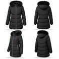 thumbnail image 2 of Women's Winter Down Coats Waterproof Thicken Hooded Insulated Quilted Puffer Jacket, Black L, 2 of 8