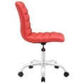 thumbnail image 2 of Scranton & Co Modern Mid Back Armless Swivel Office Chair in Red, 2 of 4