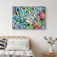 thumbnail image 2 of IDEA4WALL Canvas Wall Art Bouquet of Red, Purple and Green Small Lily Pad Aeonium Cactus Botanical Succulent Digital Art Realism Farmhouse/Country Colorful for Living Room, Bedroom, Office - 12"x18", 2 of 5