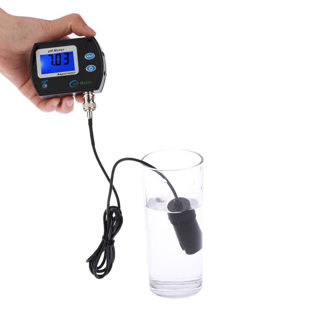 KKmoon Mini Professional Online pH Meter acqua qualità Tester Monitor acqua qualità analisi dispositivo impermeabile con funzione di compensazione della temperatura ATC e retroilluminazione 