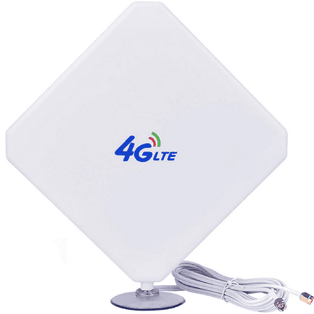 Antenne 4G Antenne LTE Antenne réseau longue portée à gain élevé 35dBi avec  câble d'extension pour routeur WiFi Mobile Hotspot Amplificateur de signal  extérieur 
