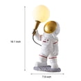 thumbnail image 2 of Miumaeov Astronaut Table Lamp Resin Moon Night Light Kids Room Spaceman Moon Desk Lamp, 2 of 12