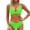 Fluorescent Green, variant on YIFUNIN Women's Elegant Two Piece Bikini Set Padded Wireless Bra Swimsuit for Women Vacation Cruise Honeymoon Beachwear,Red L