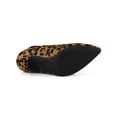 thumbnail image 5 of BLISSFUL STEP Women's Pointed Toe Stiletto Heels Chelsea Ankle Booties Leopard 5.5, 5 of 8