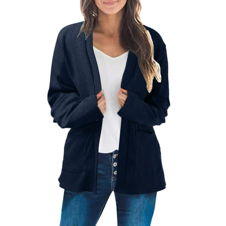 Hunpta Women s Cardigan Sweater Knitting Long Sleeve Oversized Knit Cardigans