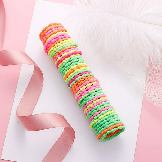 Wholesale Girls 50 Pieces Of 3 cm Rubber Band Children Tie Hair Colorful  Hair Accessories 