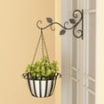 thumbnail image 4 of Macetas montadas en la pared Gancho para estante Soporte decorativo para plantas Percha (Negro), 4 of 4