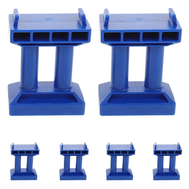 6pcs Train Bridge Piers Train Bridge Support Train Track Pieces Train Track Support Riser Multi-level Support Riser High-level Blocks For Wooden Toy Train