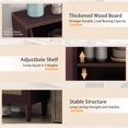 thumbnail image 5 of LiviNest 70" Rattan Storage Cabinet: 4-Door Sideboard with Adjustable Shelves - Organize Kitchen & Living Room Items - 3-Height Customizable Brown Buffet, 5 of 6