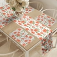thumbnail image 2 of Ambesonne Flower Table Runner & Placemats, Romantic Bridal Blossoms, Placemat 4 pcs + Runner 16"x72", Reseda Green Salmon, 2 of 2