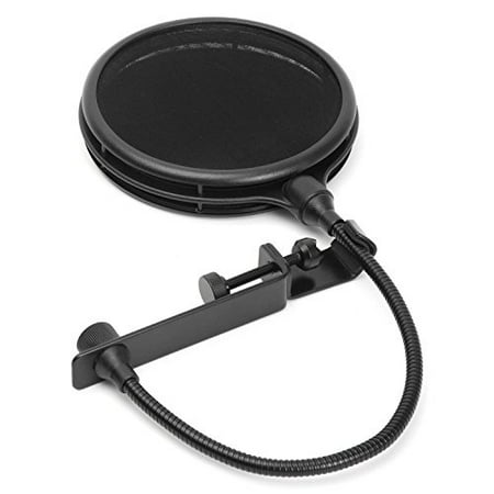 LyxPro MOP-28 Dual Layer Microphone Pop Filter with Flexible Goozeneck for Superior Vocal Performance, Pop