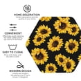 thumbnail image 4 of Disketp Sunflower Funny Coasters,4 Pcs Leather Coasters With Holder, Perfect Housewarming Hostess Gifts,Protect Furniture From Water Marks Scratch, 4 of 9