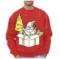 thumbnail image 1 of Sweat à Capuche Chaud Col Rond Ample Tendance Décontractée Quotidienne de Noël pour Homme, 1 of 5