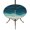 Blue, variant on Round Outdoor Tablecloth with Umbrella Hole and Zipper, Orange Ocean Waves Tablecloth with Elastic Waterproof, Coastal Country Abstract Ombre Stripes Patio Table Covers for 45" - 54" Pool Tables