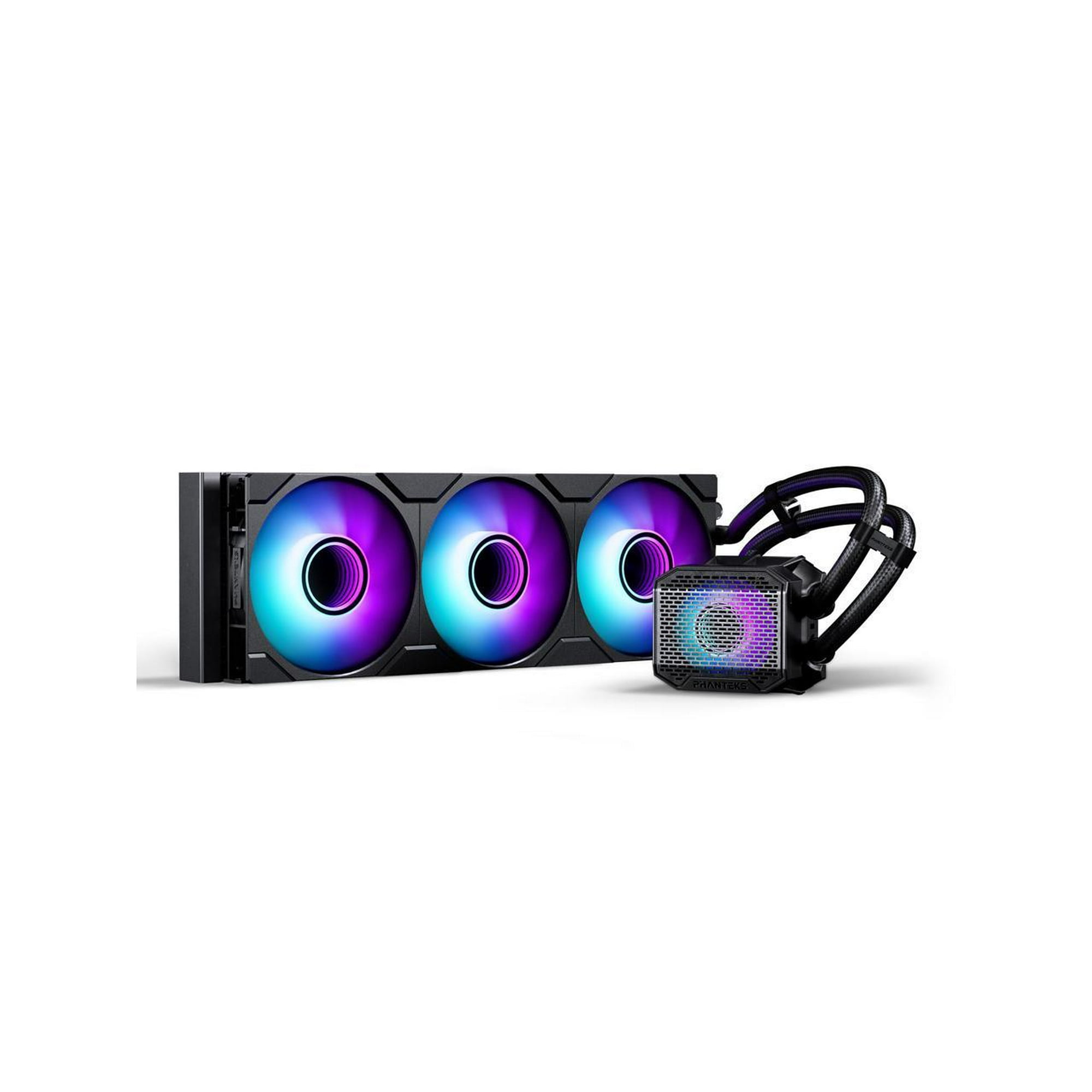 Phanteks Glacier One 360M25 G2 AIO Liquid CPU Cooler, Black, RGB Pump Cap Design, 3x Performance 120mm M25 G2 PWM RGB Fans, for Intel LGA 1700, 1851, 1200, 115x and AMD AM4/AM5 sockets, Black