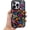 Black Color Flower, variant on Case for iPhone Xs Max, Cute Black Gold Stars Print Kawaii Design Girly Aesthetic Cartoon Pattern for Women Girls Teens Soft TPU Phone Case, 6.5"