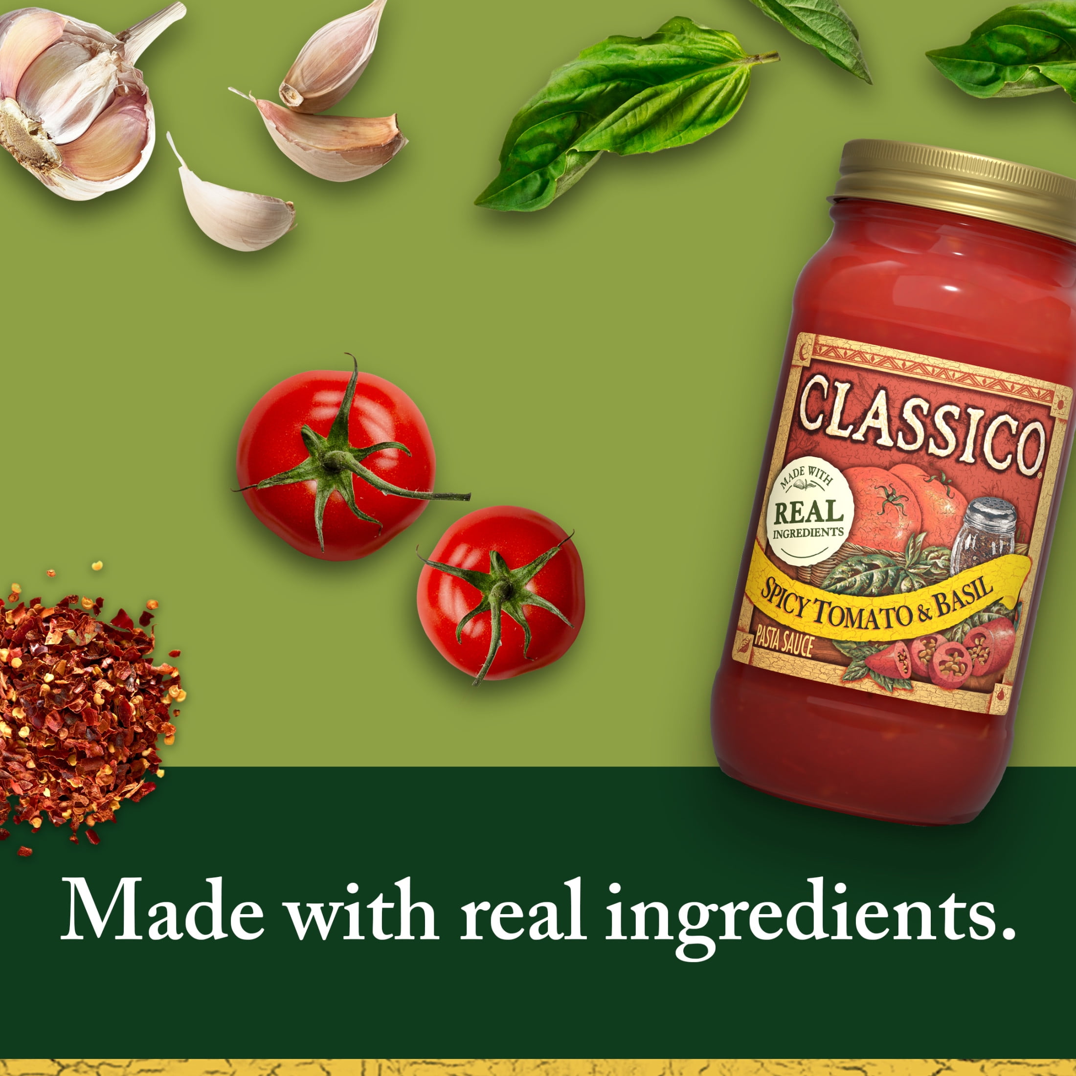Classico Spicy Tomato & Basil Pasta Sauce, 24 oz Jar