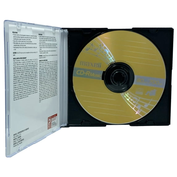 30 Maxell 32X Digital Audio Music CD-R 80min 700MB /w Slim CD Jewel Cases