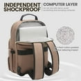 thumbnail image 2 of Lovevook Laptop Backpack for Women, 15.6" Quilted Travel Backpack with Anti-Thief Pocket, Teacher Backpack Book Bag Nurse Bag Purse with USB-Coffee Brown, 2 of 7