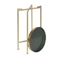 thumbnail image 4 of Kate and Laurel Celia Round Metal Foldable Tray Accent Table, Gray and Gold, 4 of 9