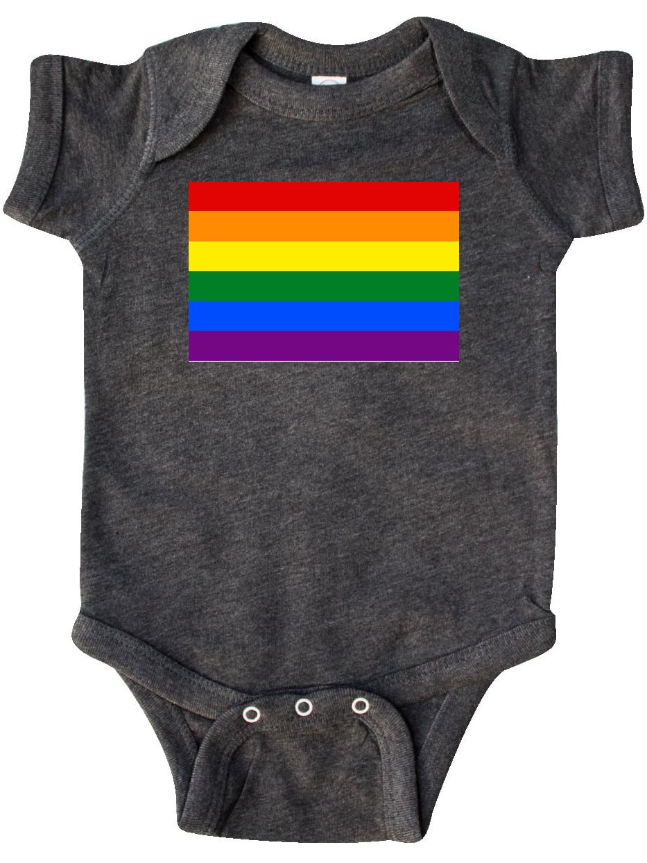 INKtastic - Inktastic Gay Pride Rainbow Flag Infant Short Sleeve ...