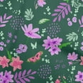 thumbnail image 1 of oneOone Polyester Spandex Dark Green Fabric Floral Sewing Fabric By The Yard Printed Diy Clothing Sewing Supplies 56 Inch Wide, 1 of 4
