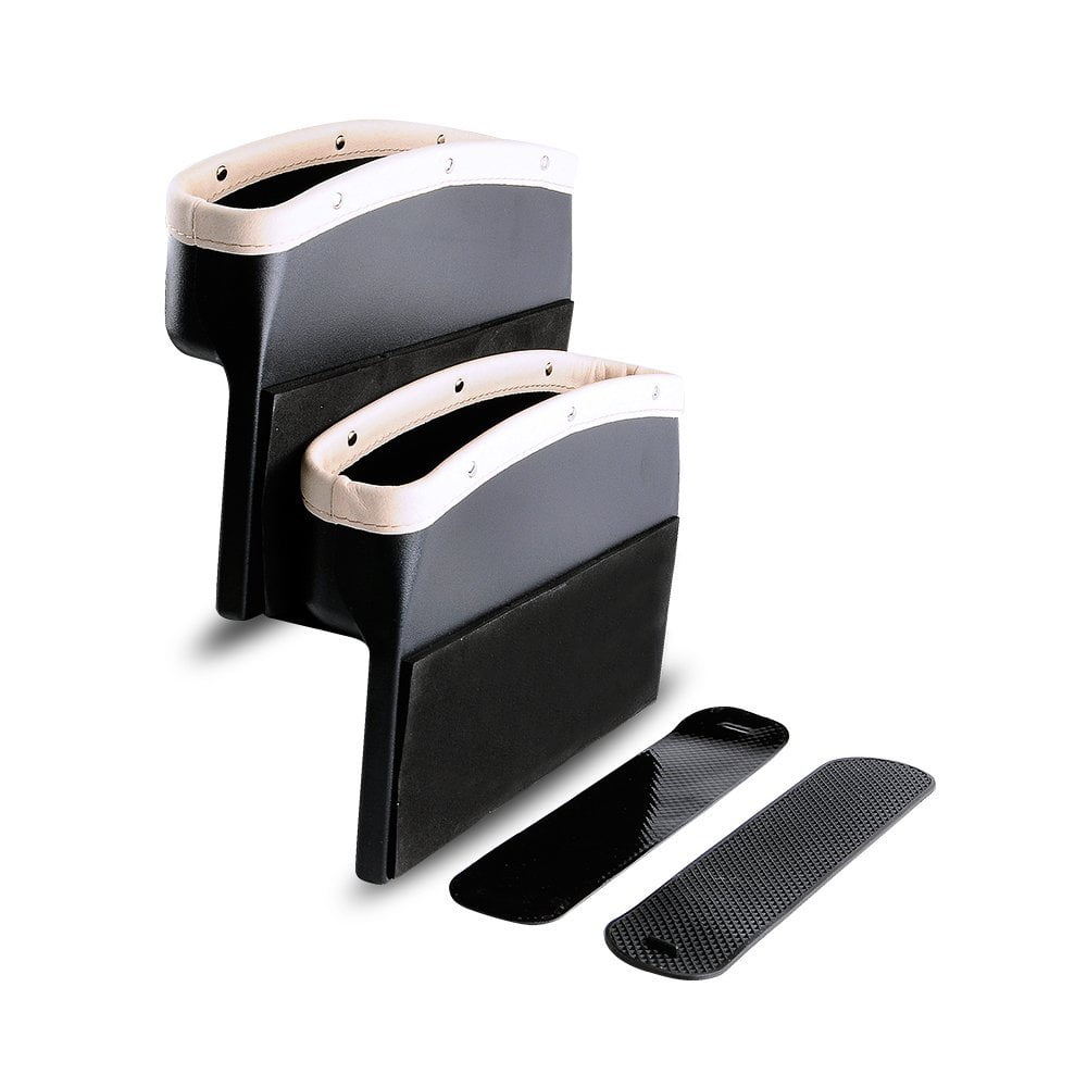 Car Seat Pockets PU Leather Car Console Side Organizer Seat Gap Filler