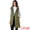 Green, variant on DARING DIVA Women's Long Puffer Vest Casual Sleeveless Hooded Down Jacket S Black