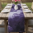 thumbnail image 4 of Purple Ombre Clouds Table Runner 90 Inches, Modern Abstract Art Gradient Cloud Bed Runner Dresser Scarves Tabletop for Indoor Outdoor Parties/Ceremony/Banquet, 13" x 90", 4 of 9