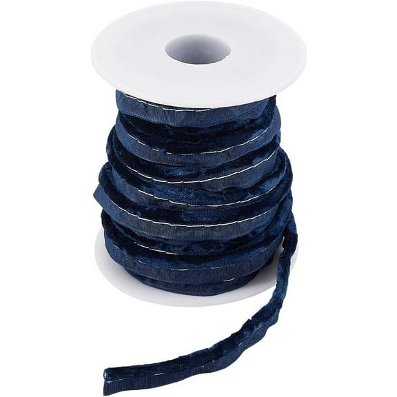 10 Yards Velvet Piping Bias Tape Ribbons Blue Piping Cord Trim 0.4inch Wide Piping Trim with Welting Cord for Sewing Upholstery Piping Trim DIY Craft Fabric Edge Trim Home Decor