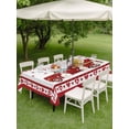 thumbnail image 3 of Outdoor Tablecloth with Umbrella Hole and Zipper, Valentine's Day Rectangle Table Cloth 52x70 Inch Waterproof Tablecloth, Love Heart Truck Modern Art Picnic Table Cover for Patio Camping, 3 of 7