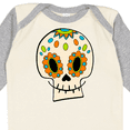 thumbnail image 4 of Inktastic Smiling Sugar Skull for Day of the Dead Boys or Girls Long Sleeve Baby Bodysuit, 4 of 5