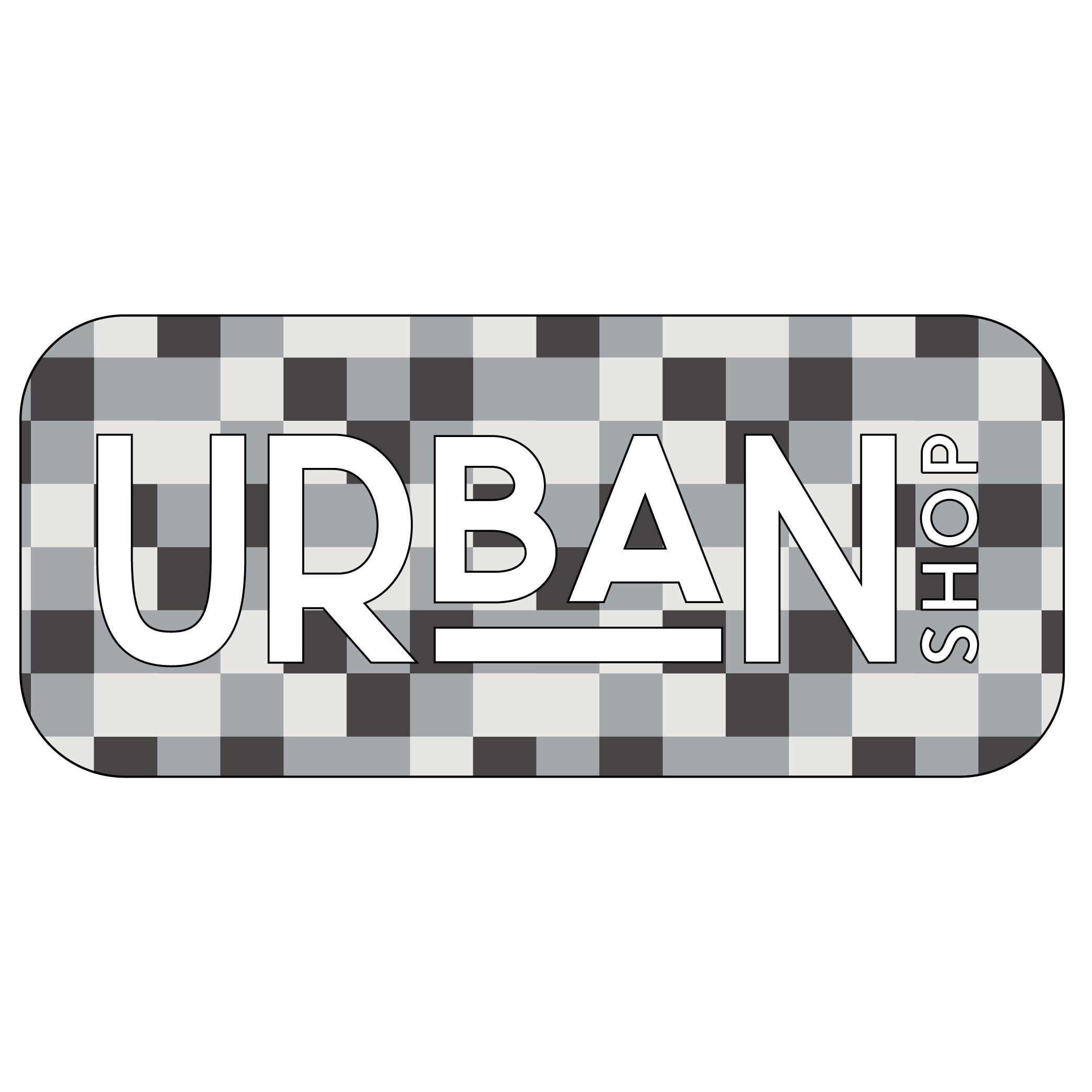Urban Shop 3-Piece Grey Checkerboard Comforter, Full